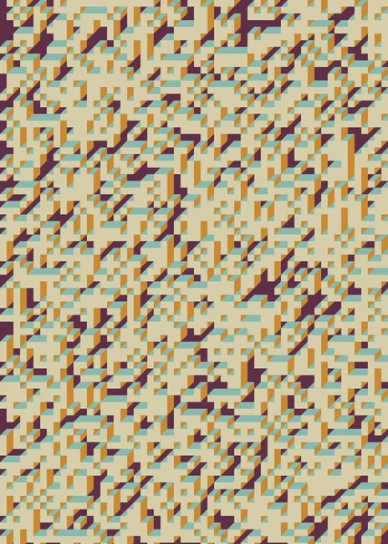 Edward Zajec 'in 1971' deki Il Cubo 'sunun uygulanması. Esasen 8 taştan oluşan bir Truchet fayans seti ve yerleştirme sanatı illüstrasyonu için kurallar