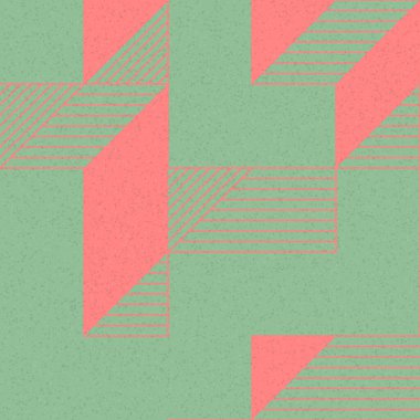 Edward Zajec 'in 1971' deki Il Cubo 'sunun uygulanması. Esasen 8 taştan oluşan bir Truchet fayans seti ve yerleştirme sanatı illüstrasyonu için kurallar