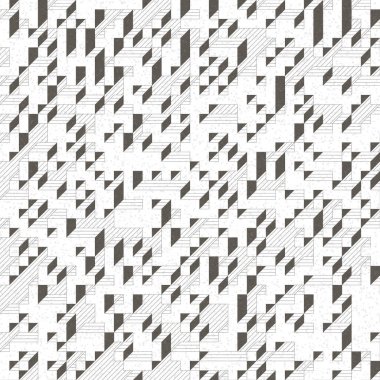 Edward Zajec 'in 1971' deki Il Cubo 'sunun uygulanması. Esasen 8 taştan oluşan bir Truchet fayans seti ve yerleştirme sanatı illüstrasyonu için kurallar