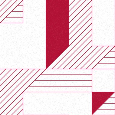 Edward Zajec 'in 1971' deki Il Cubo 'sunun uygulanması. Esasen 8 taştan oluşan bir Truchet fayans seti ve yerleştirme sanatı illüstrasyonu için kurallar