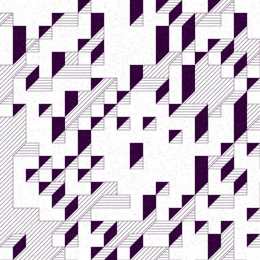 Edward Zajec 'in 1971' deki Il Cubo 'sunun uygulanması. Esasen 8 taştan oluşan bir Truchet fayans seti ve yerleştirme sanatı illüstrasyonu için kurallar