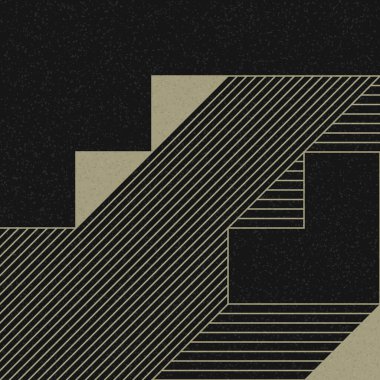 Edward Zajec 'in 1971' deki Il Cubo 'sunun uygulanması. Esasen 8 taştan oluşan bir Truchet fayans seti ve yerleştirme sanatı illüstrasyonu için kurallar