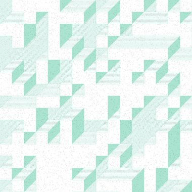 Edward Zajec 'in 1971' deki Il Cubo 'sunun uygulanması. Esasen 8 taştan oluşan bir Truchet fayans seti ve yerleştirme sanatı illüstrasyonu için kurallar