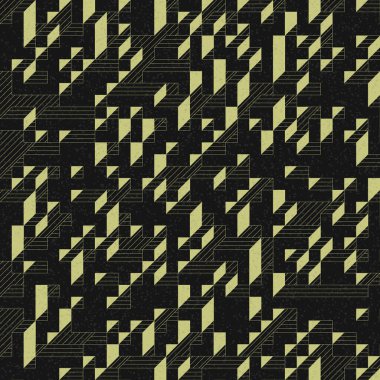 Edward Zajec 'in 1971' deki Il Cubo 'sunun uygulanması. Esasen 8 taştan oluşan bir Truchet fayans seti ve yerleştirme sanatı illüstrasyonu için kurallar