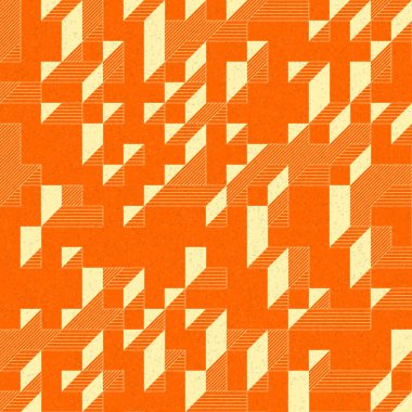 Edward Zajec 'in 1971' deki Il Cubo 'sunun uygulanması. Esasen 8 taştan oluşan bir Truchet fayans seti ve yerleştirme sanatı illüstrasyonu için kurallar