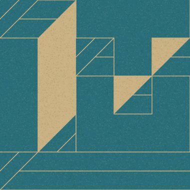 Edward Zajec 'in 1971' deki Il Cubo 'sunun uygulanması. Esasen 8 taştan oluşan bir Truchet fayans seti ve yerleştirme sanatı illüstrasyonu için kurallar