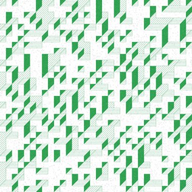 Edward Zajec 'in 1971' deki Il Cubo 'sunun uygulanması. Esasen 8 taştan oluşan bir Truchet fayans seti ve yerleştirme sanatı illüstrasyonu için kurallar