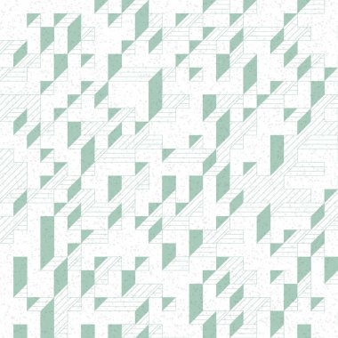 Edward Zajec 'in 1971' deki Il Cubo 'sunun uygulanması. Esasen 8 taştan oluşan bir Truchet fayans seti ve yerleştirme sanatı illüstrasyonu için kurallar