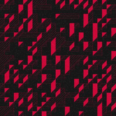 Edward Zajec 'in 1971' deki Il Cubo 'sunun uygulanması. Esasen 8 taştan oluşan bir Truchet fayans seti ve yerleştirme sanatı illüstrasyonu için kurallar