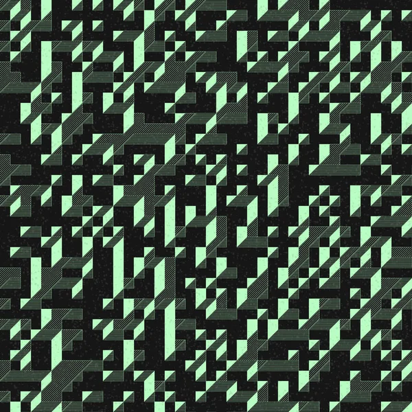 Edward Zajec 'in 1971' deki Il Cubo 'sunun uygulanması. Esasen 8 taştan oluşan bir Truchet fayans seti ve yerleştirme sanatı illüstrasyonu için kurallar