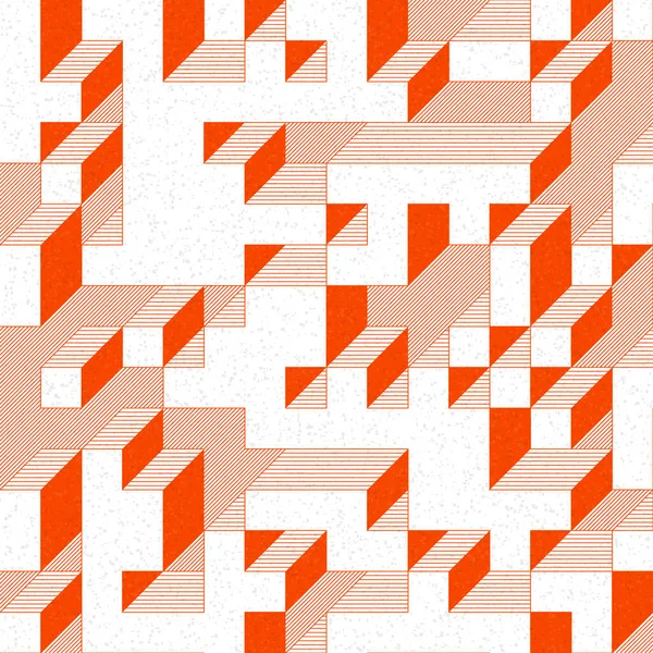 Edward Zajec 'in 1971' deki Il Cubo 'sunun uygulanması. Esasen 8 taştan oluşan bir Truchet fayans seti ve yerleştirme sanatı illüstrasyonu için kurallar