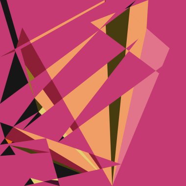 Geometrik soyutlama üretken sanat arkaplan çizimi