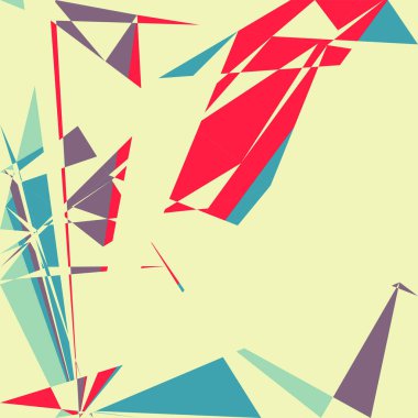 Geometrik soyutlama üretken sanat arkaplan çizimi