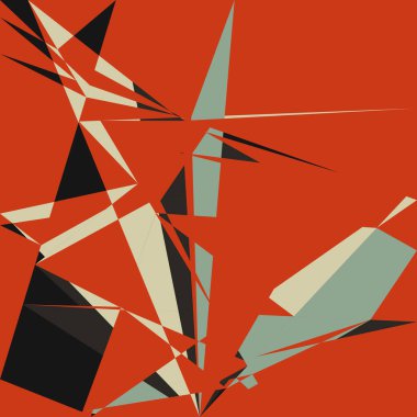 Geometrik soyutlama üretken sanat arkaplan çizimi