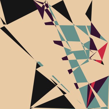 Geometrik soyutlama üretken sanat arkaplan çizimi