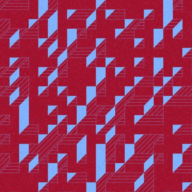 Edward Zajec 'in 1971' deki Il Cubo 'sunun uygulanması. Esasen 8 taştan oluşan bir Truchet fayans seti ve yerleştirme sanatı illüstrasyonu için kurallar