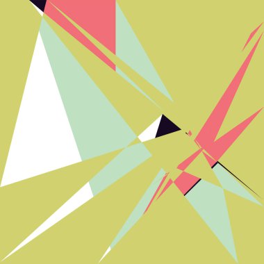 Geometrik soyutlama üretken sanat arkaplan çizimi