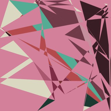 Geometrik soyutlama üretken sanat arkaplan çizimi