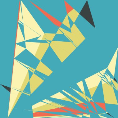 Geometrik soyutlama üretken sanat arkaplan çizimi