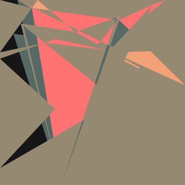 Geometrik soyutlama üretken sanat arkaplan çizimi