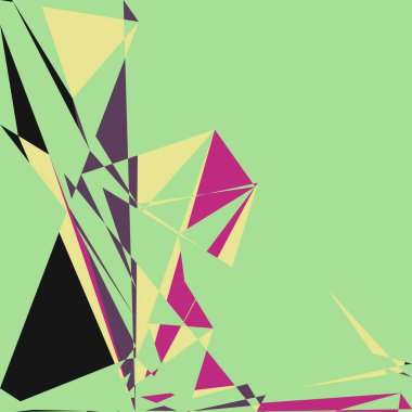 Geometrik soyutlama üretken sanat arkaplan çizimi