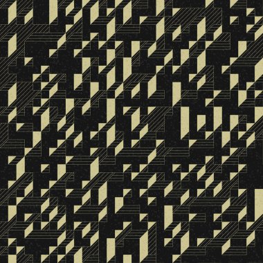 Edward Zajec 'in 1971' deki Il Cubo 'sunun uygulanması. Esasen 8 taştan oluşan bir Truchet fayans seti ve yerleştirme sanatı illüstrasyonu için kurallar