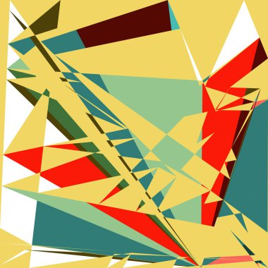 Geometrik soyutlama üretken sanat arkaplan çizimi