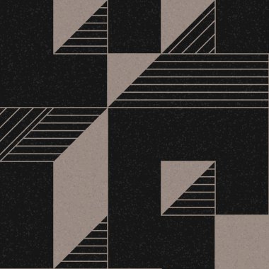 Edward Zajec 'in 1971' deki Il Cubo 'sunun uygulanması. Esasen 8 taştan oluşan bir Truchet fayans seti ve yerleştirme sanatı illüstrasyonu için kurallar