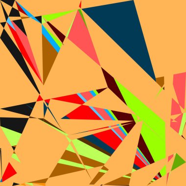 Geometrik soyutlama üretken sanat arkaplan çizimi