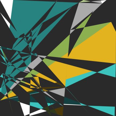 Geometrik soyutlama üretken sanat arkaplan çizimi