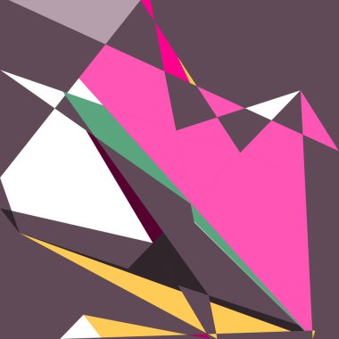 Geometrik soyutlama üretken sanat arkaplan çizimi