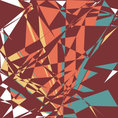 Geometrik soyutlama üretken sanat arkaplan çizimi