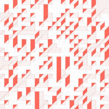 Edward Zajec 'in 1971' deki Il Cubo 'sunun uygulanması. Esasen 8 taştan oluşan bir Truchet fayans seti ve yerleştirme sanatı illüstrasyonu için kurallar