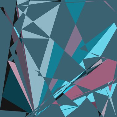 Geometrik soyutlama üretken sanat arkaplan çizimi