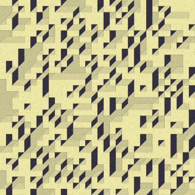 Edward Zajec 'in 1971' deki Il Cubo 'sunun uygulanması. Esasen 8 taştan oluşan bir Truchet fayans seti ve yerleştirme sanatı illüstrasyonu için kurallar