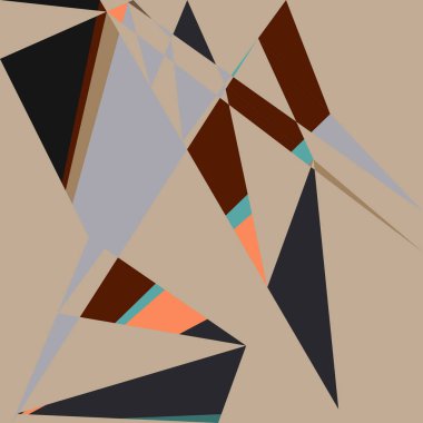 Geometrik soyutlama üretken sanat arkaplan çizimi