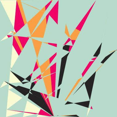 Geometrik soyutlama üretken sanat arkaplan çizimi