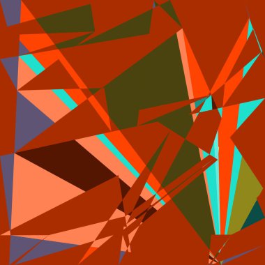 Geometrik soyutlama üretken sanat arkaplan çizimi