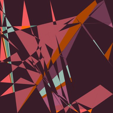 Geometrik soyutlama üretken sanat arkaplan çizimi