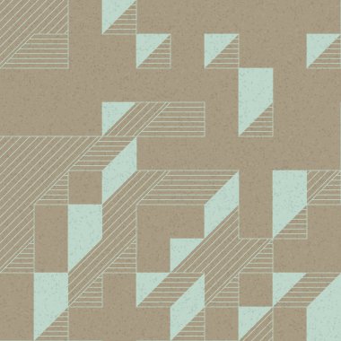 Edward Zajec 'in 1971' deki Il Cubo 'sunun uygulanması. Esasen 8 taştan oluşan bir Truchet fayans seti ve yerleştirme sanatı illüstrasyonu için kurallar