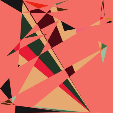 Geometrik soyutlama üretken sanat arkaplan çizimi