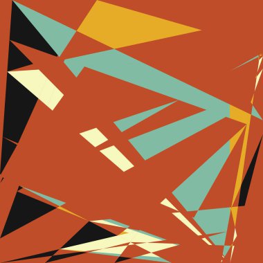 Geometrik soyutlama üretken sanat arkaplan çizimi