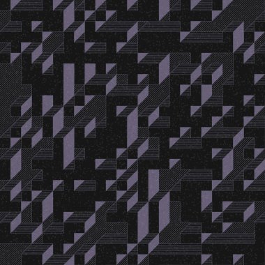 Edward Zajec 'in 1971' deki Il Cubo 'sunun uygulanması. Esasen 8 taştan oluşan bir Truchet fayans seti ve yerleştirme sanatı illüstrasyonu için kurallar