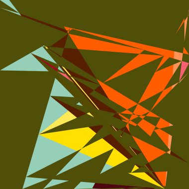 Geometrik soyutlama üretken sanat arkaplan çizimi