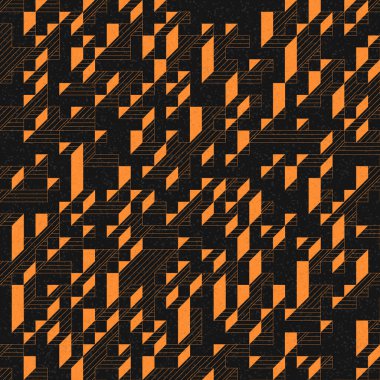 Edward Zajec 'in 1971' deki Il Cubo 'sunun uygulanması. Esasen 8 taştan oluşan bir Truchet fayans seti ve yerleştirme sanatı illüstrasyonu için kurallar