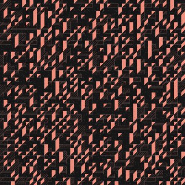 Edward Zajec 'in 1971' deki Il Cubo 'sunun uygulanması. Esasen 8 taştan oluşan bir Truchet fayans seti ve yerleştirme sanatı illüstrasyonu için kurallar