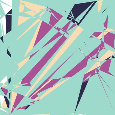 Geometrik soyutlama üretken sanat arkaplan çizimi