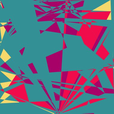 Geometrik soyutlama üretken sanat arkaplan çizimi