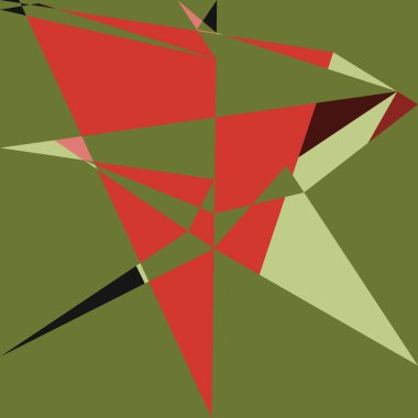 Geometrik soyutlama üretken sanat arkaplan çizimi