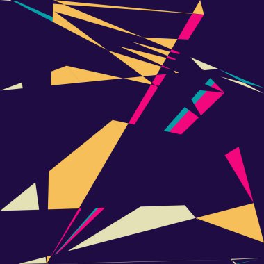 Geometrik soyutlama üretken sanat arkaplan çizimi